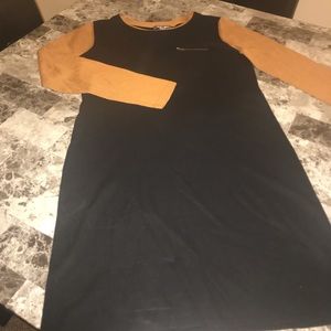 Black and Tan sweater dress